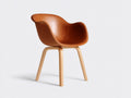 Sillas de comedor de cuero sintético 60x60x80 cm marrón con estructura de madera estilo moderno