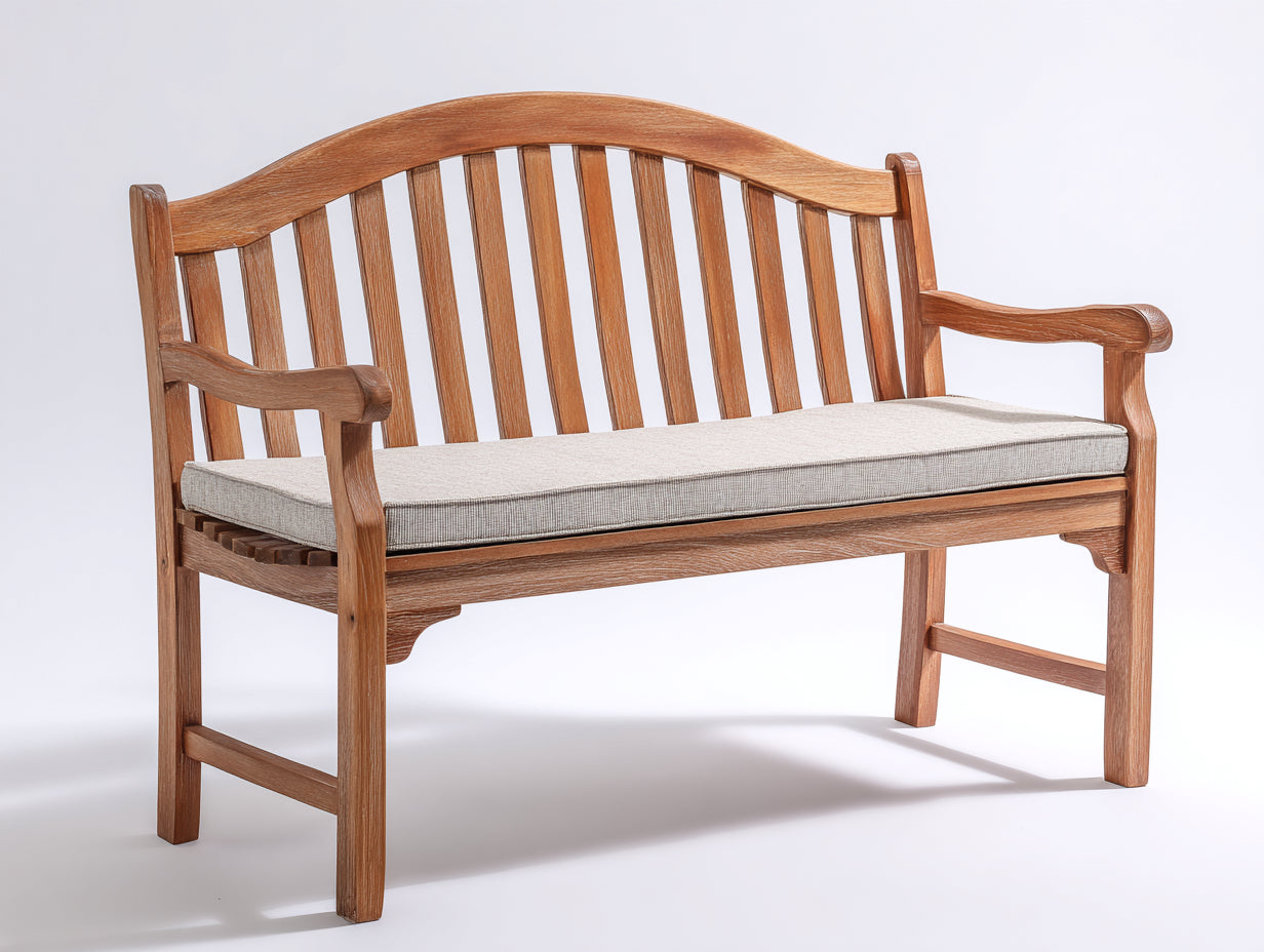 Bancos de jardín de madera 160 x 65 x 90 cm - color madera natural - estilo clásico para exterior