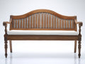 Bancos de jardín de madera 180x65x95 cm - Madera natural - Estilo clásico con cojín acolchado